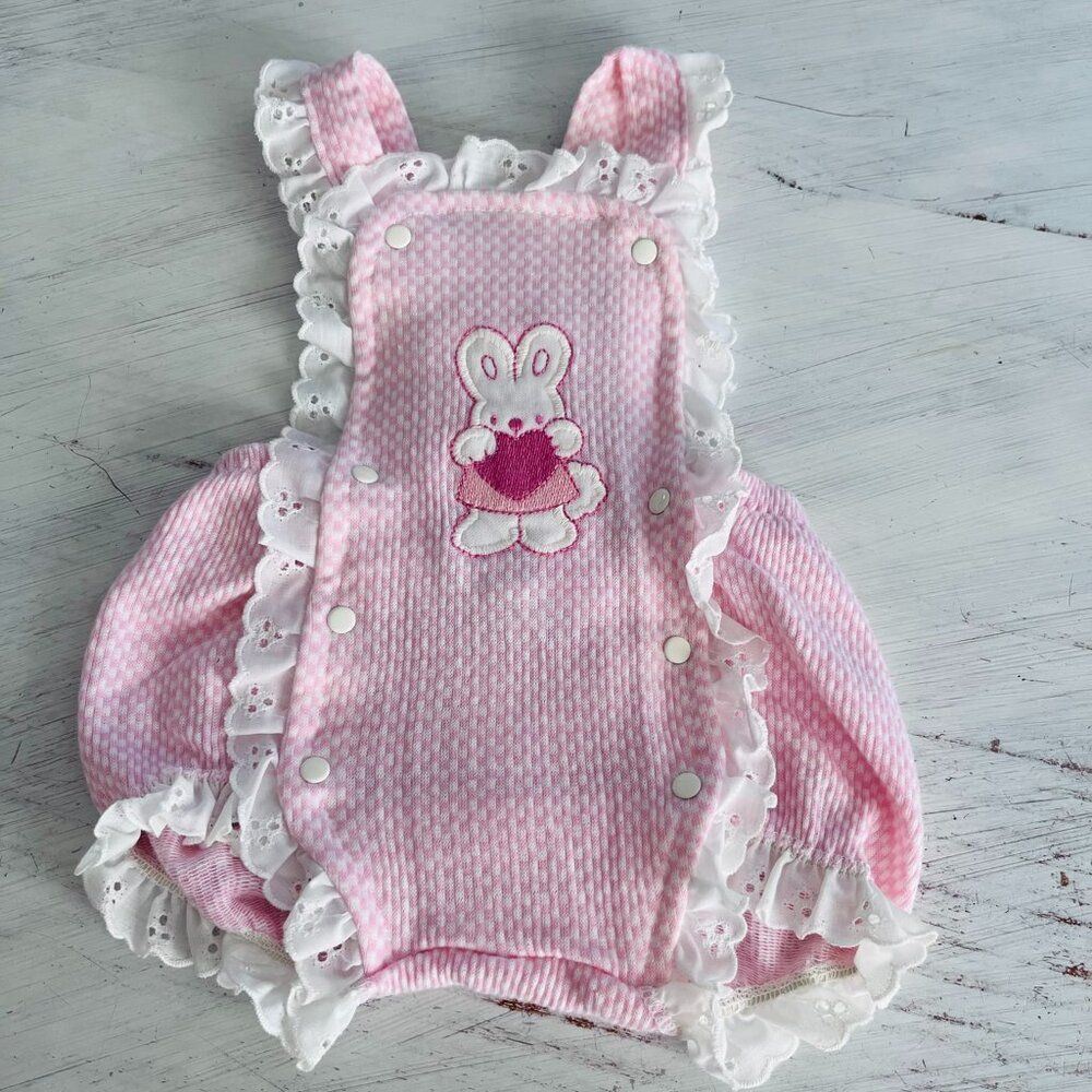 Vintage Carter's Bunny Heart Romper Size 6M